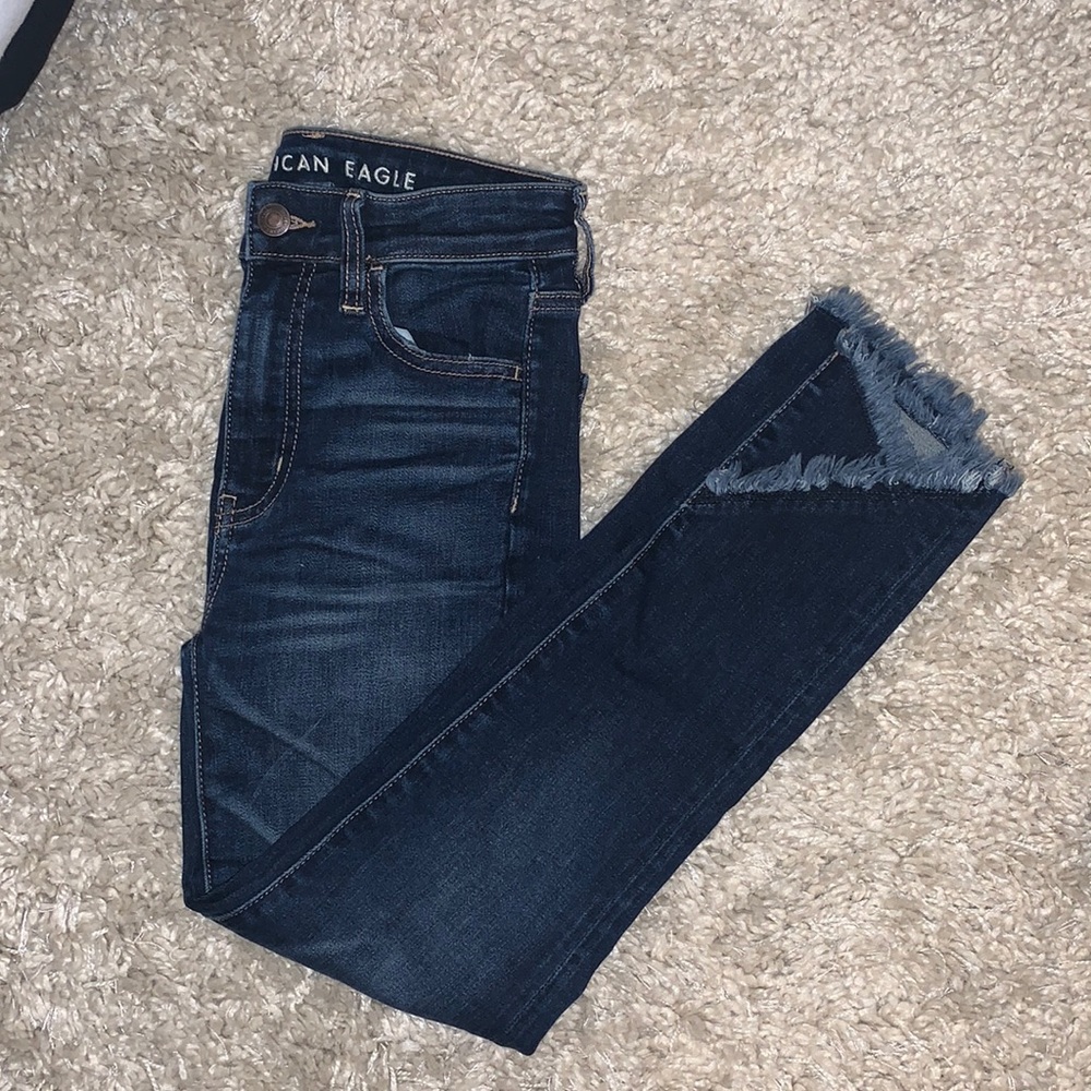 American Eagle dark wash stretch jeans